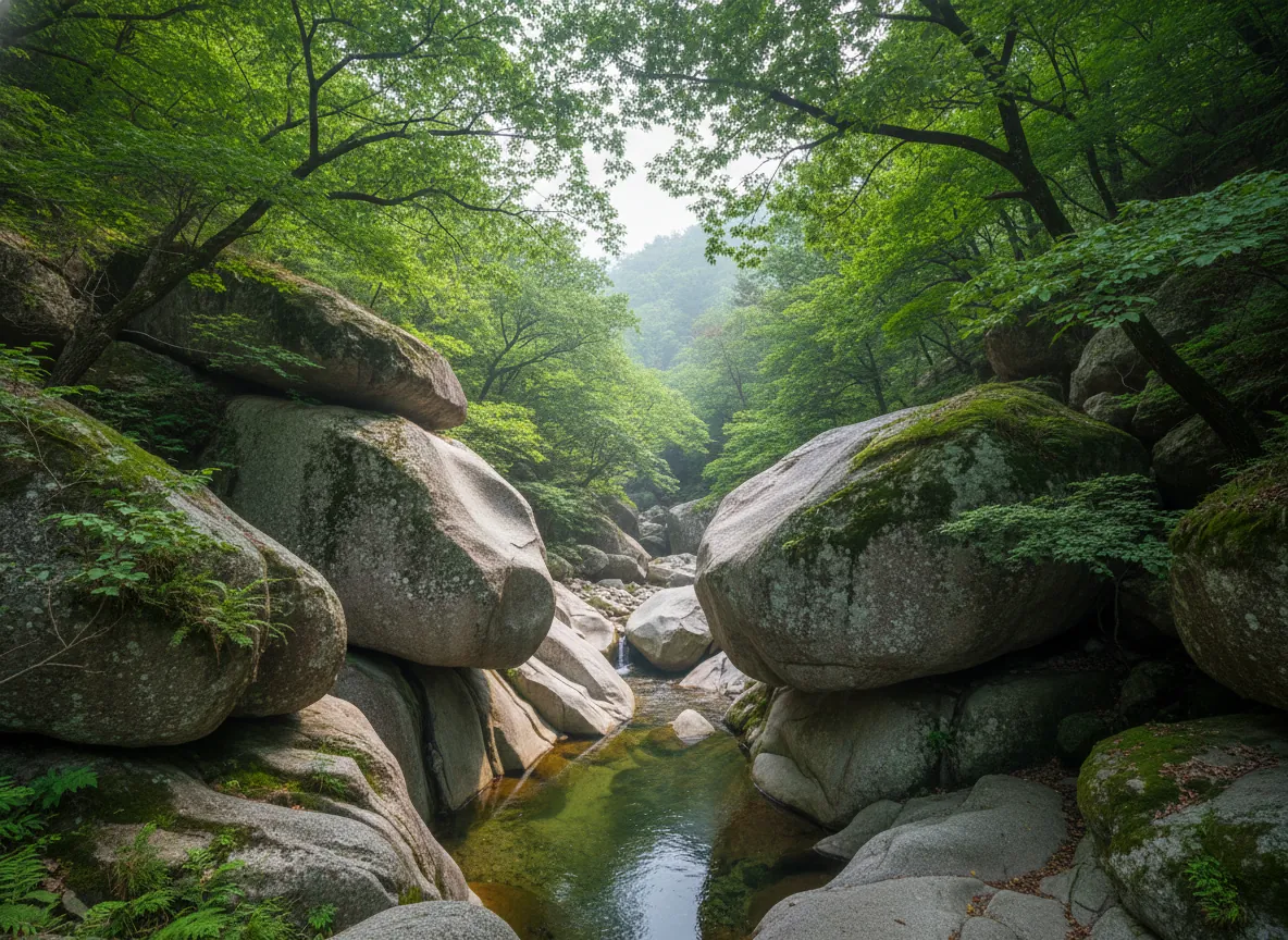 옥화자연휴양림 숲 전경